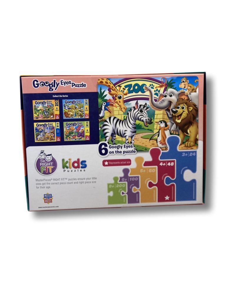 48 Piece Googly Eye Puzzle Zoo Animals Busy Beez Toy Box